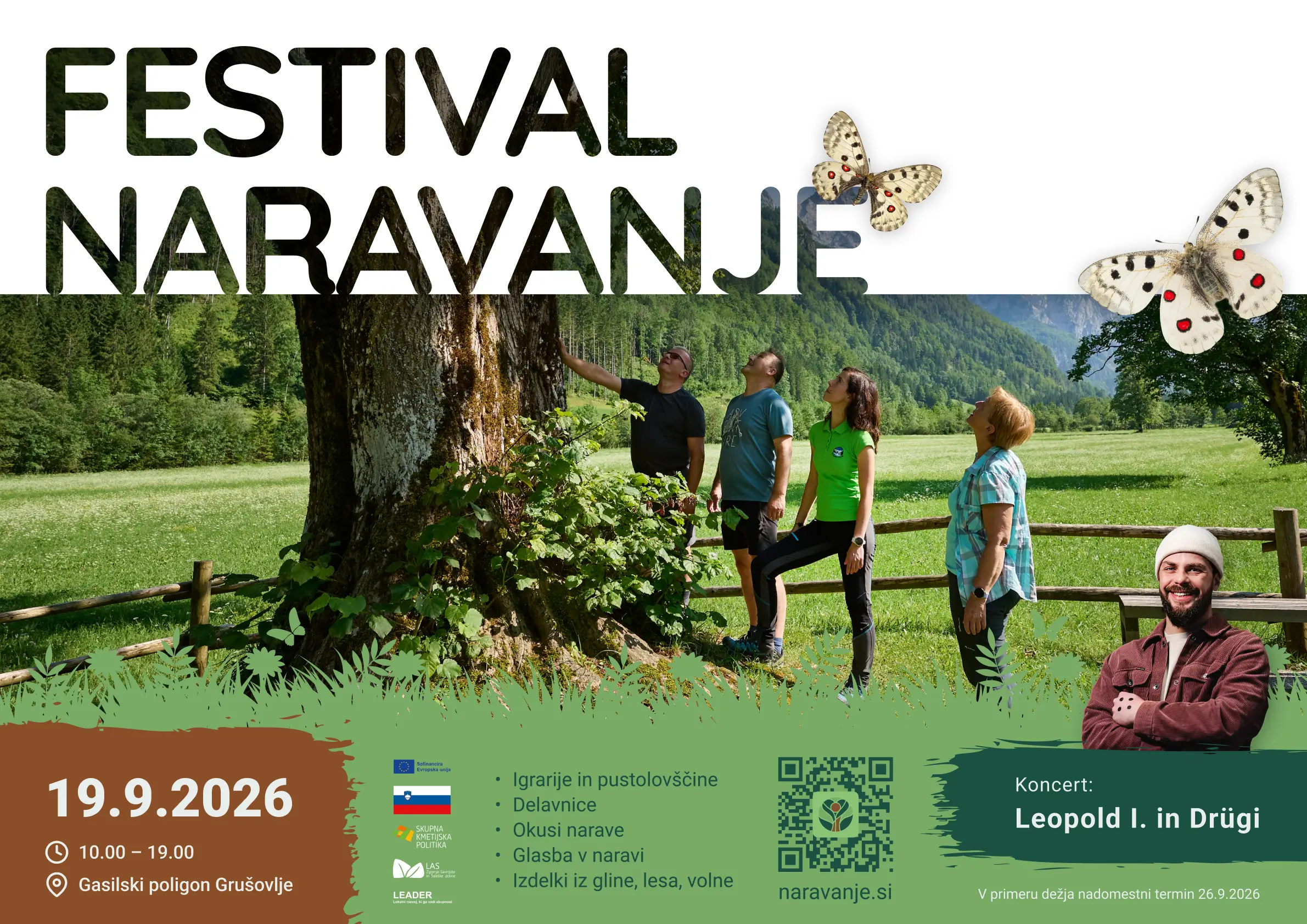 Plakat - vabilo na festival Naravanje, 19. 9. 2026 v Grušovljah